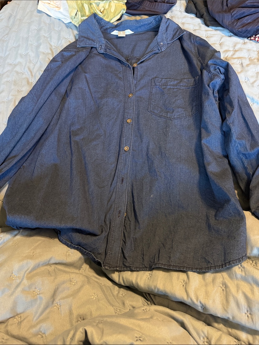 Old Navy Dark Blue Women's Button-Down Shirt